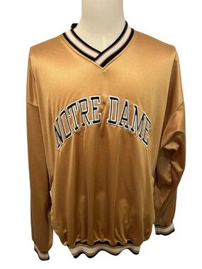 STARTER VTG 90s Notre Dame Gold Pullover Sweatshirt Men's XL NCAA